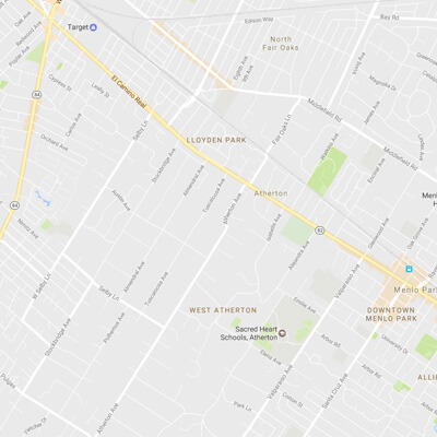 Tutors Near Me Atherton. Map of Atherton Area Served by AJ Tutoringatherton