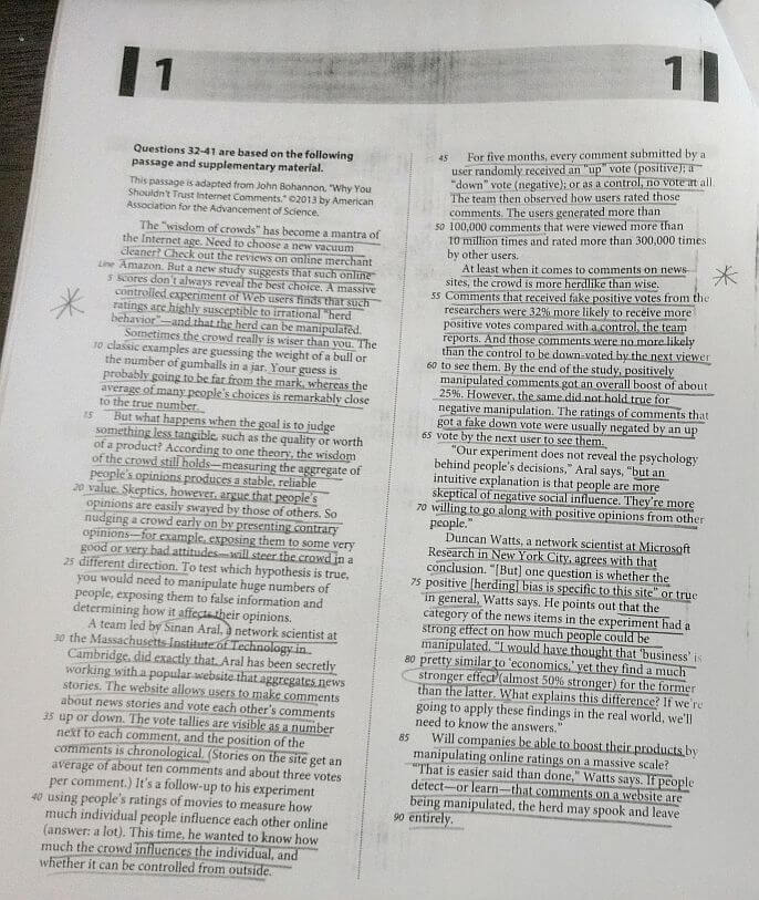 Bad Example of Active SAT Reading